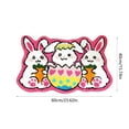 thumbnail image 3 of Alfombrilla de baño con diseño de conejo de Pascua | Alfombra de microfibra absorbente y lavable con base antideslizante | Alfombra suave con mechones para decoración de baño, dormitorio, co, 3 of 5