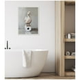 thumbnail image 2 of Kate and Laurel Goose Standing on a Toilet Paper Roll Bathroom Art Framed Canvas Wall Art by The Creative Bunch Studio 18 x 24 Sylvie Beaded White, Whimsical, Animals, Humor, Bathroom Art for Wall, 2 of 8