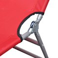 thumbnail image 3 of vidaXL Chaise Longue Pliante Acier Revêtu de Poudre Rouge, 3 of 4