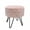 Rose Smoke, variant on Home Soft Things Jacquard Faux Fur Round Ottoman, 18"x18"x18", Rose Smoke