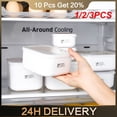 thumbnail image 2 of 1/2/3PCS Crisper Sealed And Kept Fresh Pe Refrigerator Storage Box Tableware Lunch Box Environmentally Friendly Material Mix E 2pcs, 2 of 6