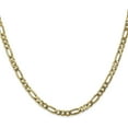 thumbnail image 2 of Avariah Diamonds Solid 14K Yellow Gold 4.2mm Flat Figaro with Lobster Lock Chain - 30", 2 of 8