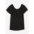 thumbnail image 3 of Woman Within Women's Plus Size Off Shoulder Ruffle Tee Shirt, 3 of 6