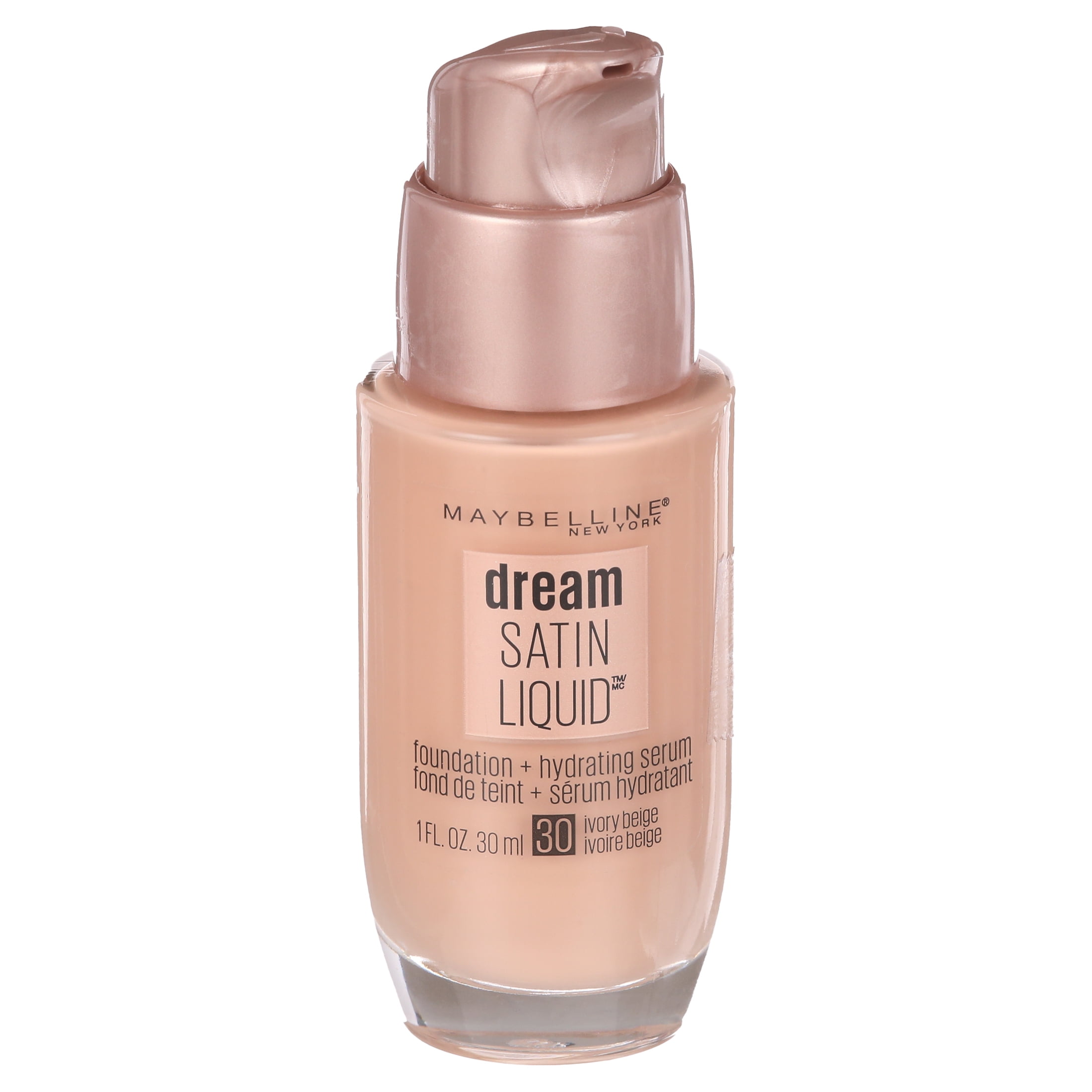 Maybelline Dream Satin Mousse Foundation Makeup, 30 Ivory Beige, 1 fl oz