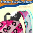 thumbnail image 5 of Black and Pink Leopard Print 17" Waterproof Oxford School Backpacks for Teens, S-Shape Padded Straps, for School, Travel, Hiking, Camping, 5 of 5