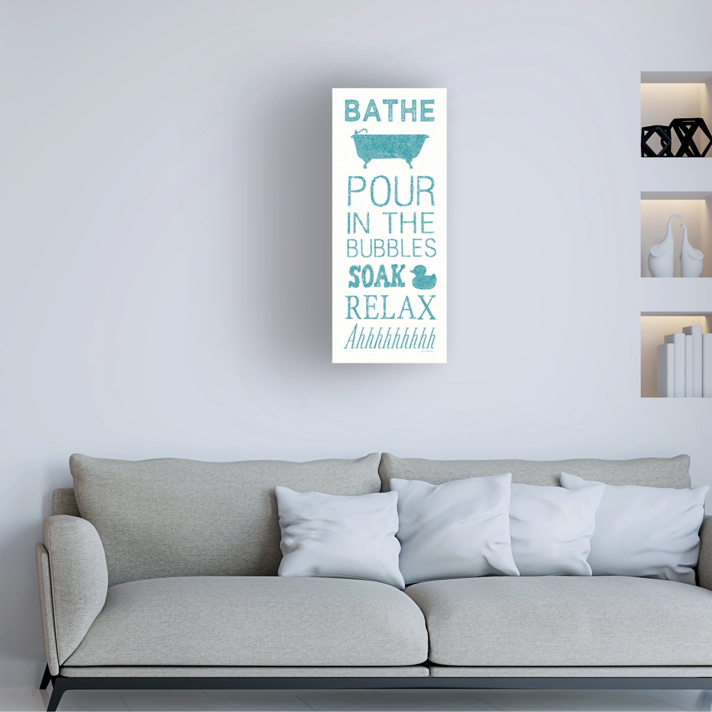 Trademark Fine Art 'Hand Towel Bath' Canvas Art by Sue Schlabach