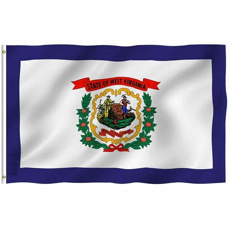 - 3x5 Foot West Virginia Flag Double Stitched West Virginia State Flag with Brass Grommets | 3 by 5 Foot Premium Indoor Outdoor Polyester Banner Flag