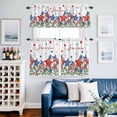 thumbnail image 2 of Independence Day Kitchen Curtains Sets for Windows 24 Inch Length, 4th of July Red Blue Stars Patriotic Rod Pocket Window Treatments Tier Curtains and Valances Set for Bedroom/Bathroom, 2 of 8