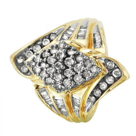Ladies 1.02 Carat Diamond 14K Two-tone Gold Ring