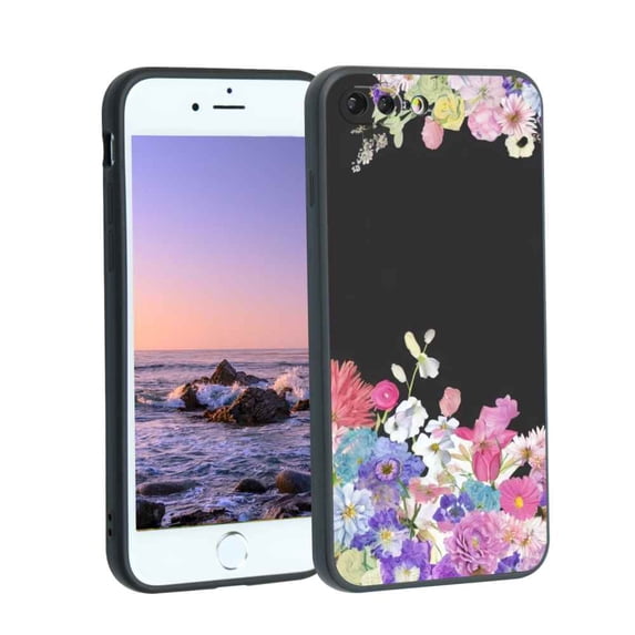 Compatible with iPhone 8 Plus Phone Case, Flowers 134 Case Men Women, Flexible Silicone Shockproof Case for iPhone 8 Plus