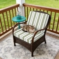 thumbnail image 4 of Outdoor Patio Cushion Covers 2 Pack Sage Green Striped Patio Chair Cushion Covers with Ties and Zipper Rustic Farmhouse Stripes Waterproof Outdoor Seat Cushion Covers for Patio Furniture 22"x22", 4 of 9