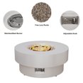 thumbnail image 6 of HongTaoK 32.5" Round Propane Fire Pit 50K BTU, Eco-Friendly, Clean Burning with Lava Rock, White, 6 of 9
