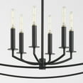 thumbnail image 2 of 6412-6-59-Quorum Lighting-Mantle - 6 Light Pendant-23.5 Inches Tall and 23.25 Inches Wide-Matte Black Finish    -Traditional Installation, 2 of 5