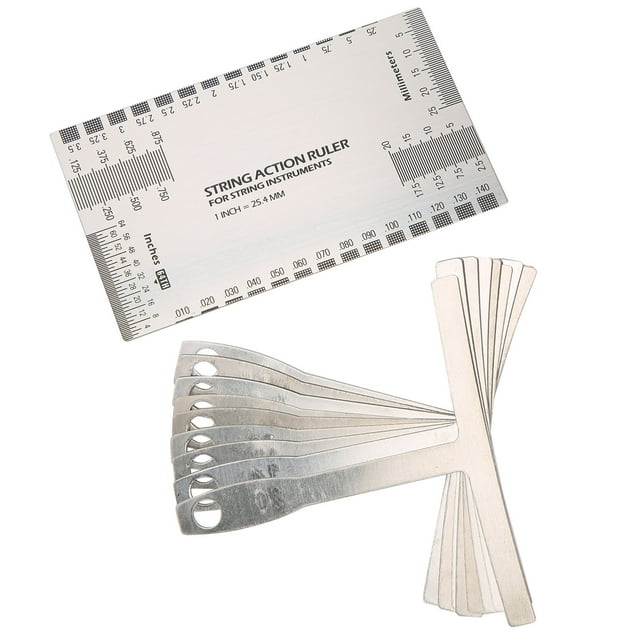 Herramientas de medición, regla de medición de bajo y guitarra, regla de medición de radianes, regla de acción de cuerda, ingeniería de precisión