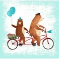 thumbnail image 2 of Lings Workshop 20x20 White Modern Wood Framed Museum Art Print Titled - Bicycle Built For Bears, 2 of 4