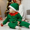 thumbnail image 2 of Hifot My First Christmas Baby Girl Boy Romper Christmas Outfits Newborn Long Sleeve Jumpsuit + Hat Infant Clothes Set, 0-3 Month, Green, 2 of 8