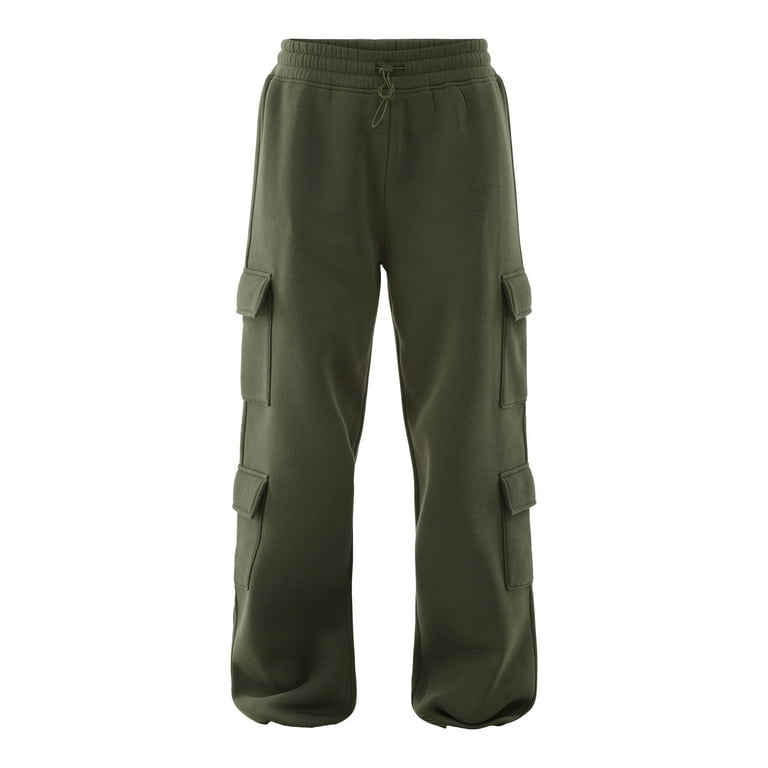 No Boundaries Cargo Fleece Jogger Pants, 29” Inseam, Women's No Boundaries Cargo Fleece Jogger Pants, 29” Inseam, Women's