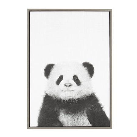 Kate and Laurel Sylvie Panda Animal Print Black an