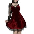 thumbnail image 2 of Sonducket Vestido largo hasta la rodilla de verano para mujer, vestidos sexis con cuello en V, ropa, regalo de cumpleaños Vestidos Vino rojo L, 2 of 6