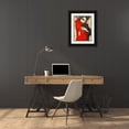 thumbnail image 3 of Kumi 14x18 Black Ornate Wood Framed with Double Matting Museum Art Print Titled - Feminine Red (detail), 3 of 4