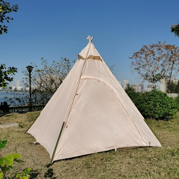 300D Oxford Pyramid-Shaped Camping Tent Indian Glamping Tent Waterproof for Outdoor Camping Wedding Hiking