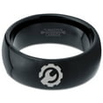 thumbnail image 2 of Tungsten Gear Mechanic Engineer Wrench Band Ring 8mm Men Women Comfort Fit Black Dome Polished, 2 of 4