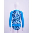 thumbnail image 4 of Alvivi 2PCS Kids Girls Swimsuit Set Long Sleeves Rash Guard Shirt Top Ruffles Bottom Bathing Suit Colorful Blue 10, 4 of 7