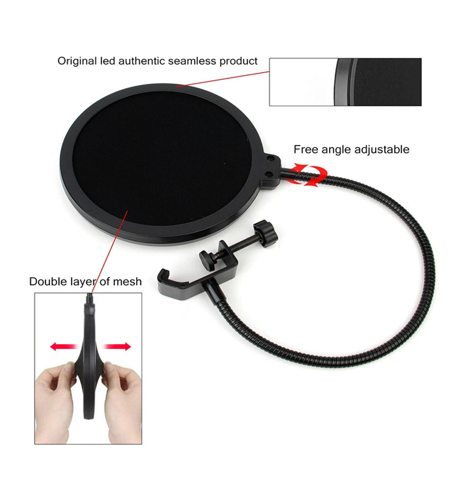 Professional Condenser Microphone Kits V8 Sound Card Karaoke With Microphone Stand Condenser USB MIC Live Streaming