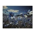 thumbnail image 3 of Designart "Flower landscape Sapphire Meadow II" Floral Print on Natural Pine Wood, 3 of 5