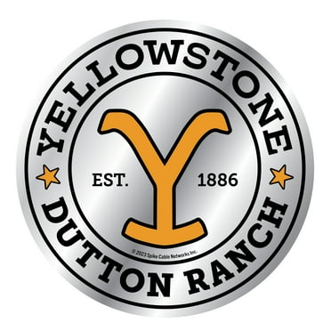 Chroma Yellowstone Branding Iron Chrome Vinyl Car Sticker Decal, 4.75” x 4.75”, 1 Piece