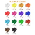 thumbnail image 2 of Set de pintura acrílica Nicpro, 14 colores, 1000 ml, con bomba de color Wheel, 2 of 8
