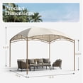 thumbnail image 3 of Alpha Joy 10'x13' Outdoor Gazebo Galvanized Iron Gazebo Canopy for Patio, Backyard, Deck and Lawn, Beige, 3 of 8