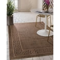 thumbnail image 3 of Unique Loom Outdoor Border Collection Area Rug - Greek Key (3' 3" x 5' 1" Rectangle Brown/Light Brown), 3 of 10