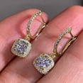 thumbnail image 1 of Exquisitos pendientes de mujer con microincrustaciones de circonitas Joker con hebilla de oreja, joyería europea y americana, 1 of 6