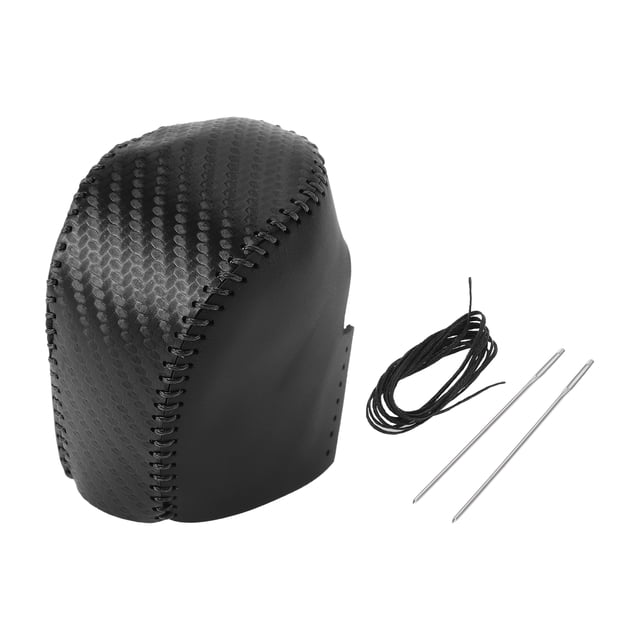 Cubierta de pomo de cambio de marcha Unique Bargains, protector de manija de cambio para Honda HR-V 2023-2024, fibra de carbono negra, cuero sintético negro, 1 Pc antideslizante para automóvil