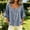 Navy square neck blouse plus size a1, variant on Yrmaups Women Plus Size Square Neck 3/4 Sleeve Blouse, Loose Fit Button Plaid Top, Soft Casual Tee for Summer Office Daily Wear, Purple S