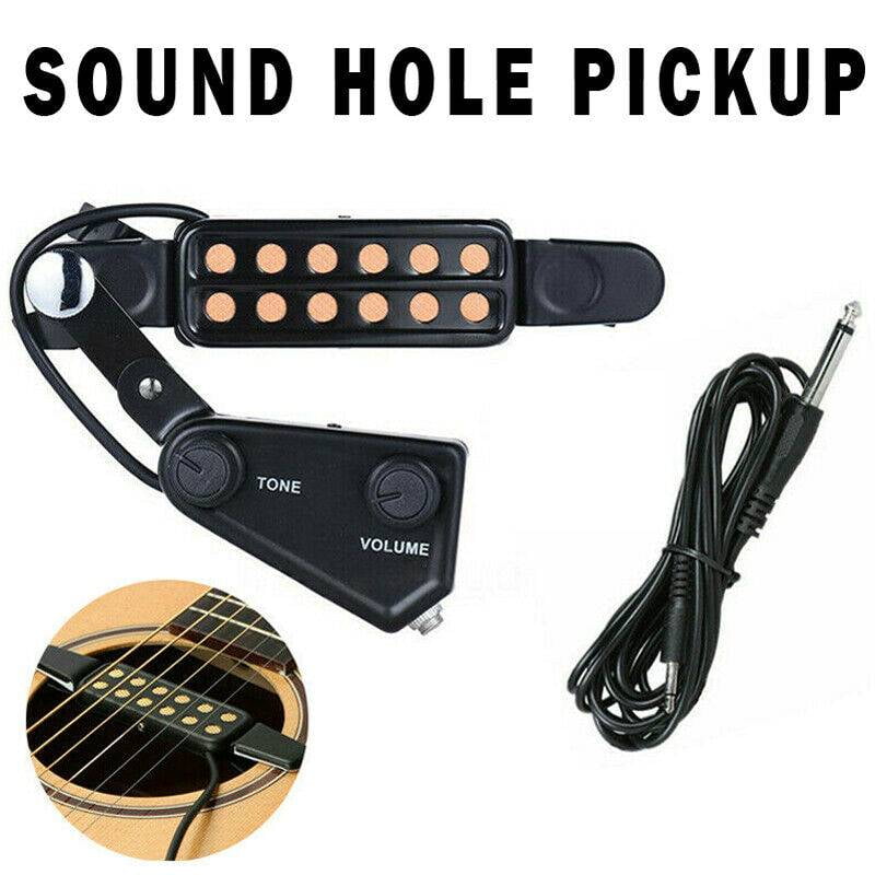 12 Soundholes Acoustic Guitar Pickup Microphone Amplifier Volume