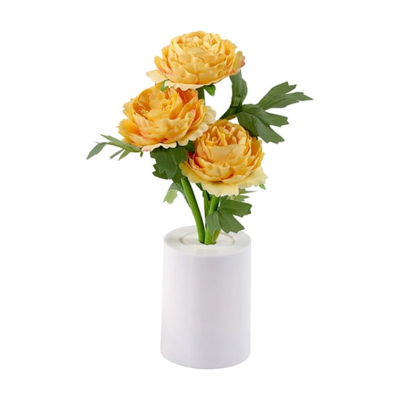 Artificial Peony Night Light, LED Flower Table Lamp, Christmas Holiday Decor, Battery Powered Floral Accent Light, Romantic Ambient Lighting For Bedroom Party Home