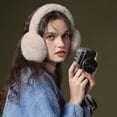thumbnail image 5 of Mdesiwst Women Earmuffs Winter Imitation Rabbit Fur Earmuffs Girls Cute Solid Color Warm Earmuffs Outdoor Ear Warmer Foldable Soft Furry Ear Covers Foldable, 5 of 8