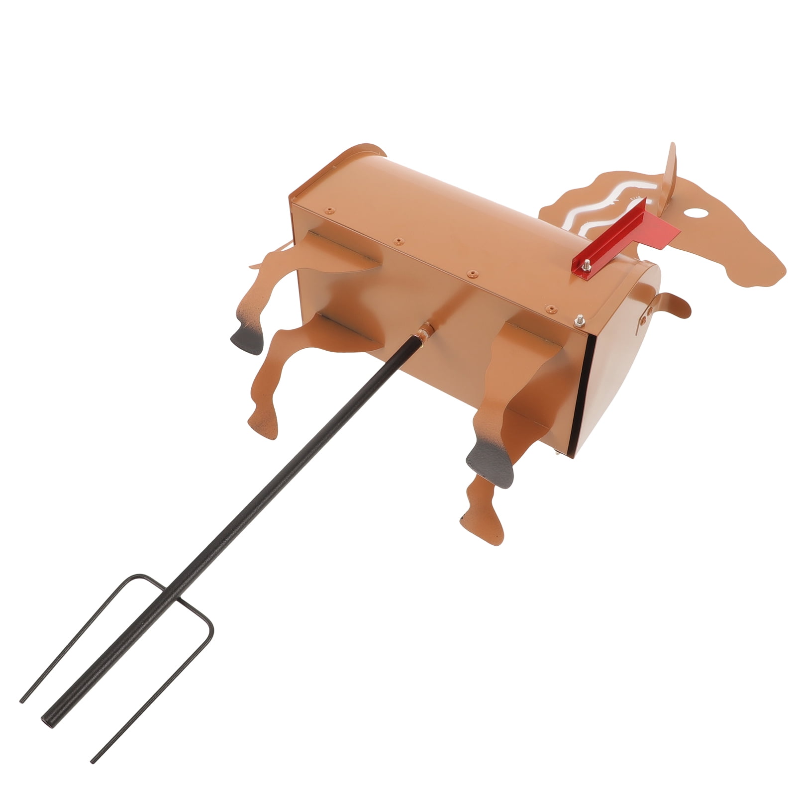 HONMEET Outdoor Wall-Mounted Mailbox Horse Shaped Iron 1Set 11.4X11X4.5In