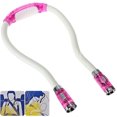 thumbnail image 3 of Inteprter Lámpara de lectura de libros de plástico flexible Tipo U Cuello colgante Luz LED Manos libres Electrónica Rosado, 3 of 7