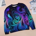 thumbnail image 6 of Simple Golden Ripple Womens Casual Crewneck Sweatshirt Long Sleeve Tops Cute Pullover Loose Fit, 6 of 7