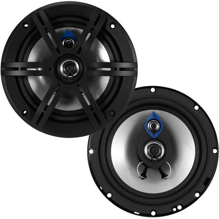 Planet Audio PL63 Pulse 300 Watt (Per Pair), 6.5 Inch, Full Range, 3 Way Car Speakers (Sold in Pairs)
