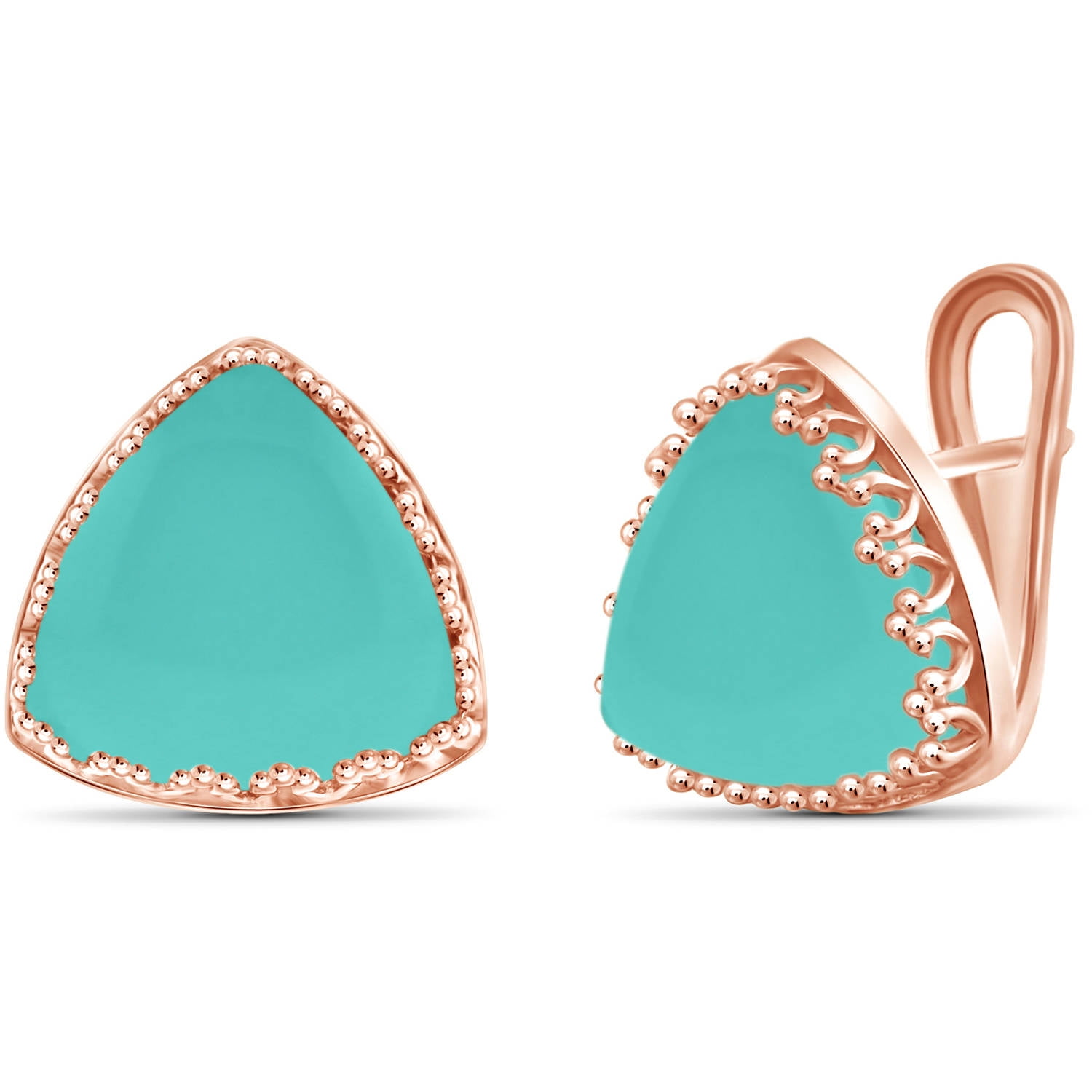 JewelersClub 27-1 2 Carat T.G.W. Chalcedony Rose Gold over Silver Stud Earrings by JewelersClub