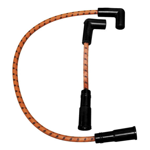 Sumax C20831 Braided Cloth Plug Wire - Orange/Black