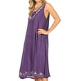 thumbnail image 3 of Sakkas Ilaria Women's Midi Sleeveless Casual Loose Flare Print Dress Caftan Pocket - TD42-803-Purple - One Size, 3 of 5