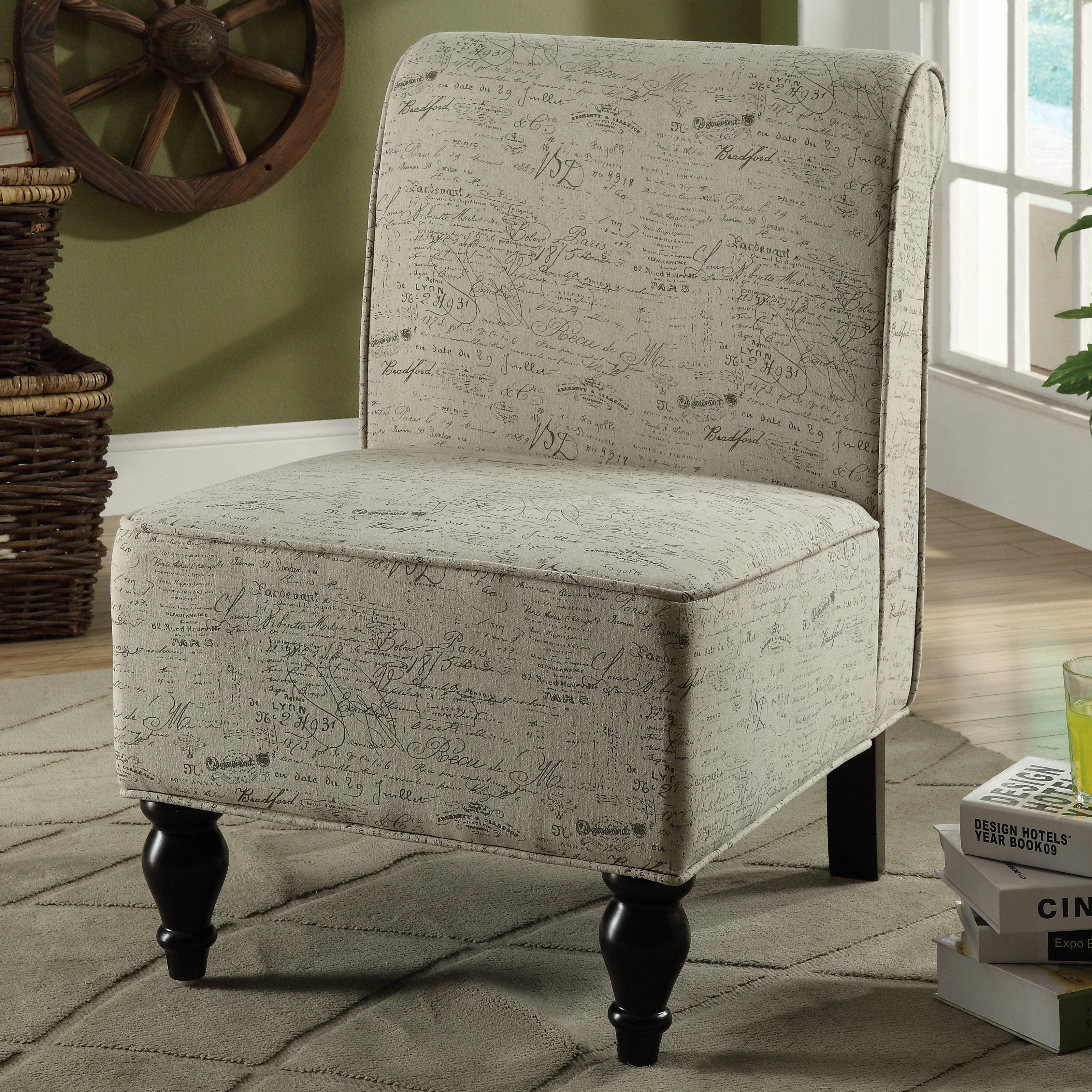 Accent Chair, Vintage French Traditional Fabric