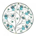 thumbnail image 1 of GlowFlow Peacock Plumes Circular Wall Sconce Multicolour Metal Glass 7 Lights Tealight Candle, 1 of 1
