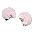 thumbnail image 5 of 2Pcs Bear Ear Hair Clip Plush Animal Hairpins for Birthday Party Anime Theme Pink White, 5 of 8