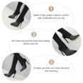 thumbnail image 3 of par de botas puntiagudas de tacón alto para mujer con diamantes de imitación (negro), 3 of 8